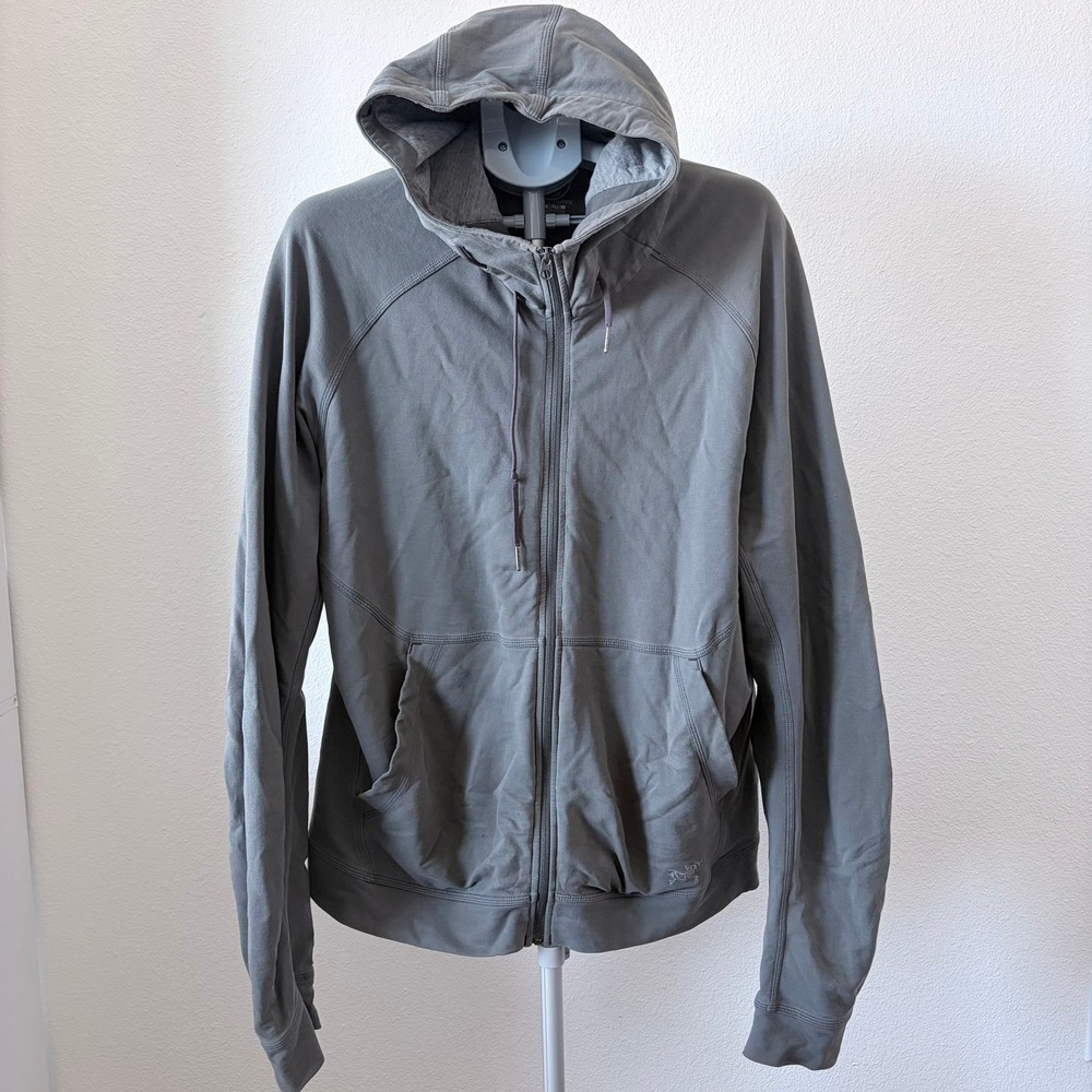 Arcteryx Mens Grey Cotton Wool Blend‎ Full Zip Hoodie Grey XL Lifestyle Jacket